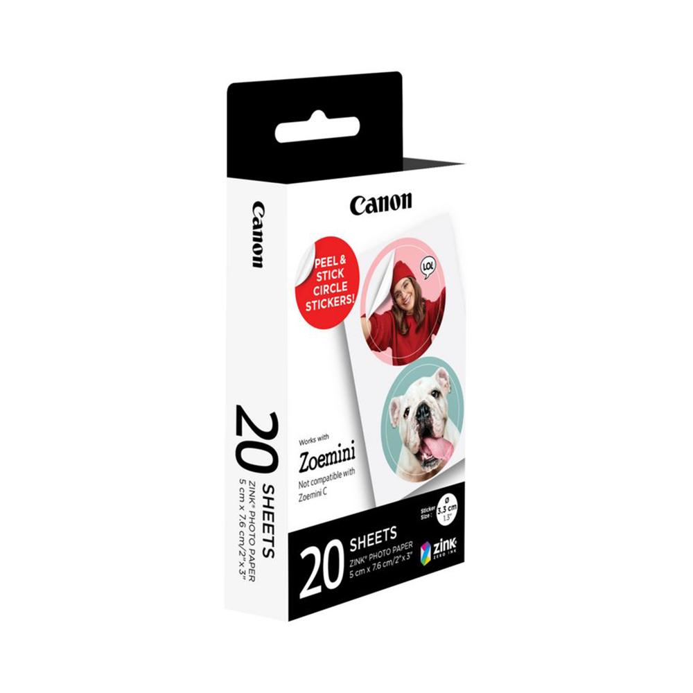 Avantech Malta  ZINK Pre-Cut Circle Paper 20 sheets for Zoemini