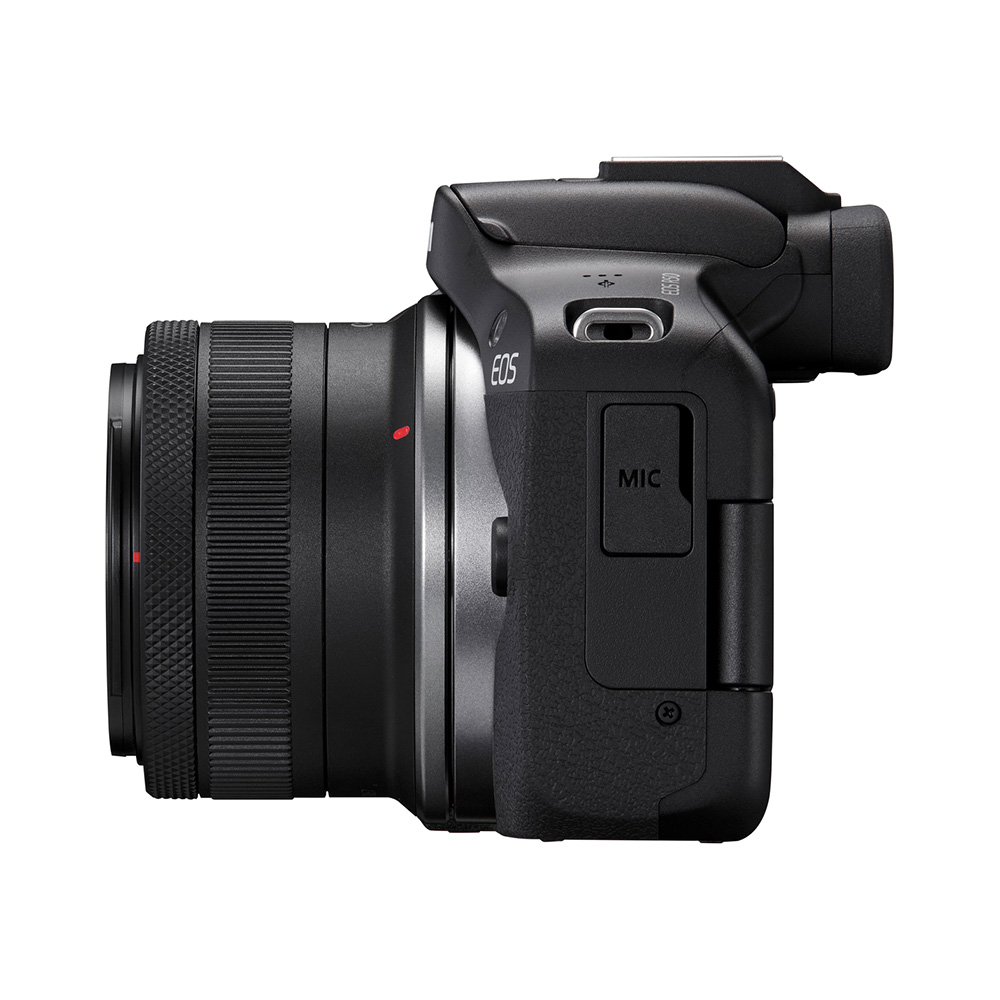 Canon EOS R50 + RF-S 18-45mm Mirrorless Camera - Side