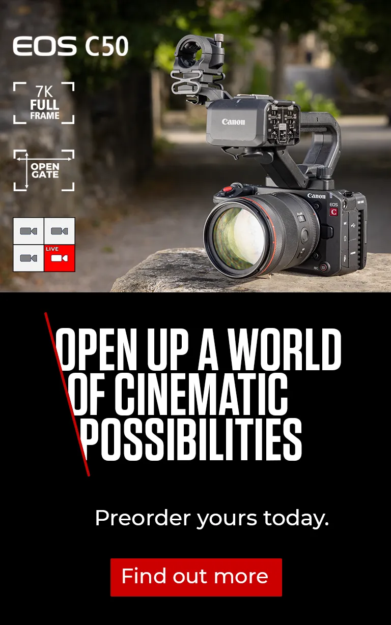 Open up a world of cinematic possibilities with the Canon EOS C50