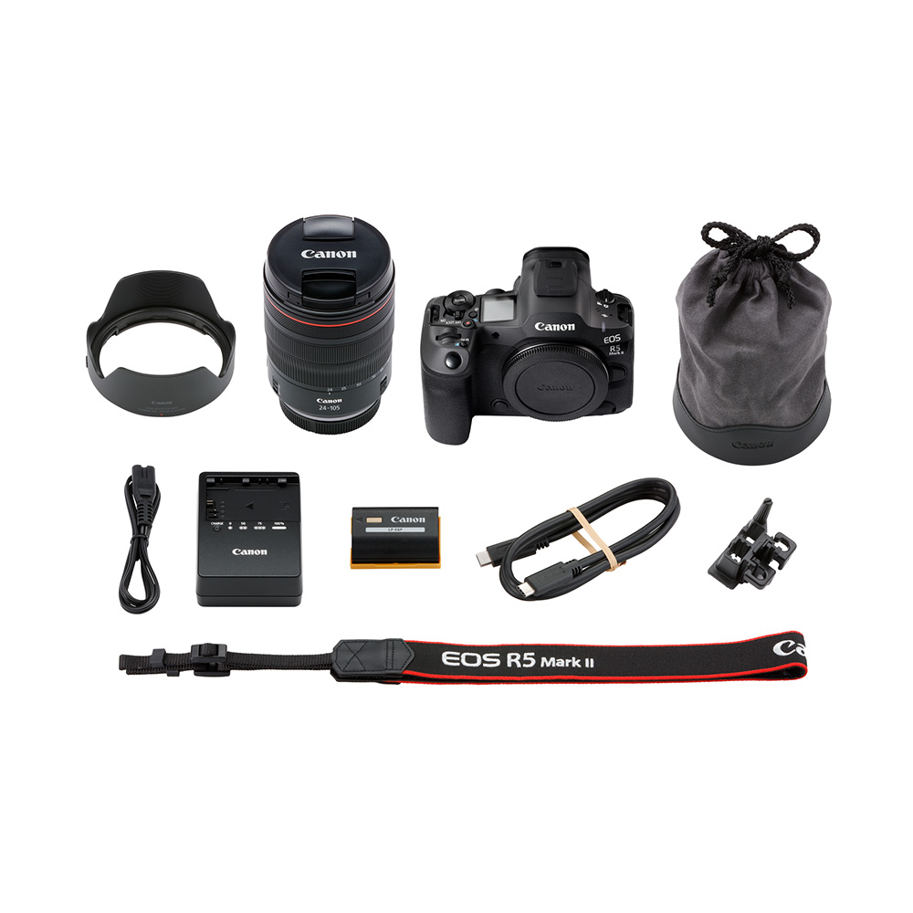 Canon EOS R5 Mark II kit + RF 24-105mm f/4L IS USM - What's in the box
