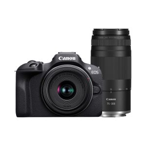 Canon EOS R100 + RF-S 18-45mm + RF 75-300mm telephoto kit